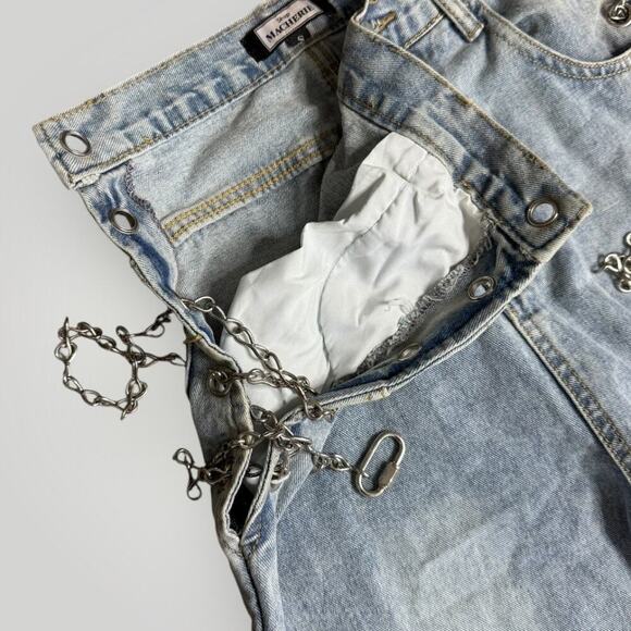 Shop Macherie Women’s Chain Detail Straight-Leg Jeans - Size S - Picture 5 of 8